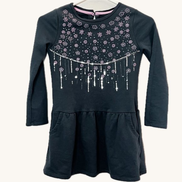 Gymboree Grey Sequin Dress Medium - Picture 1 of 6